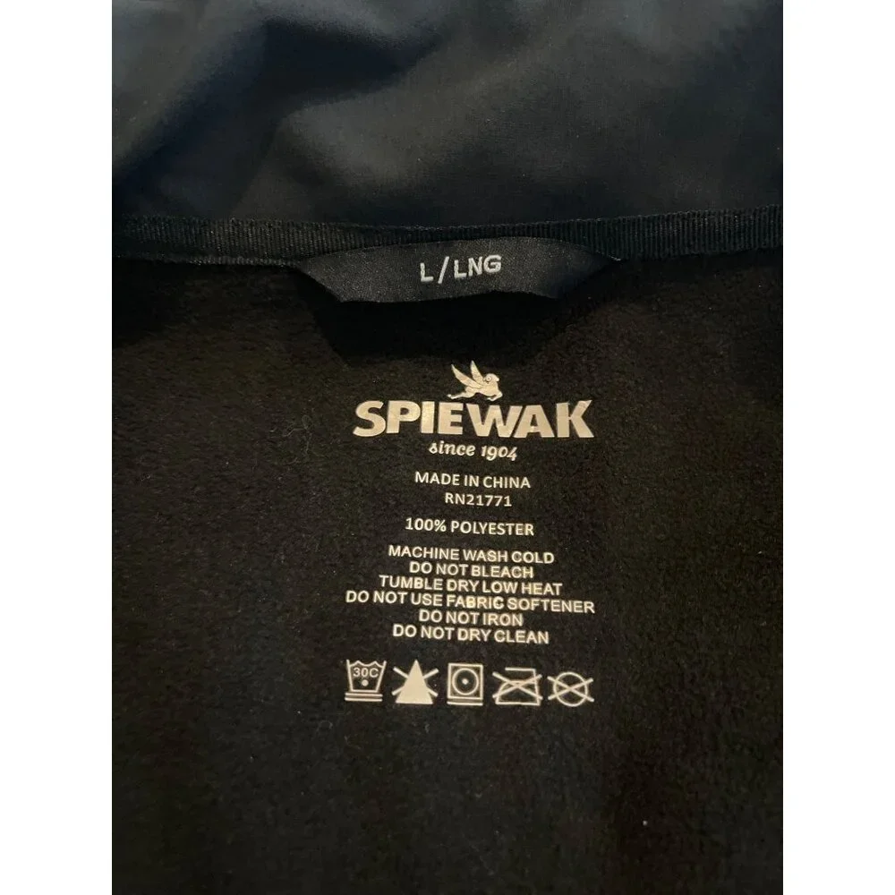 New Spiewak S318ZX Soft Shell Jacket Mens Large Long Dark Navy